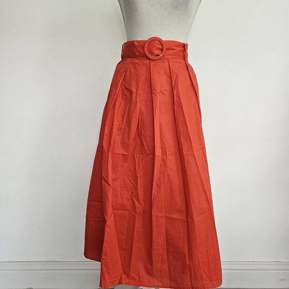 Modcloth x Barbie Orange Belted Retro Skirt - Picture 7 of 14